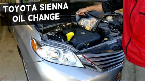 2016 Toyota Sienna Oil Type and Capacity (3.5L V6 Engine)